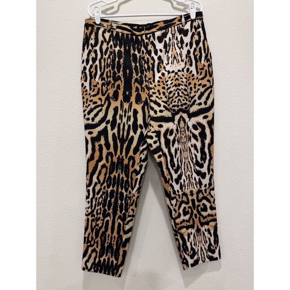 NovaLuxe Women’s Jalina Pants Animal Print High Rise Cropped Pants Size XL HTF